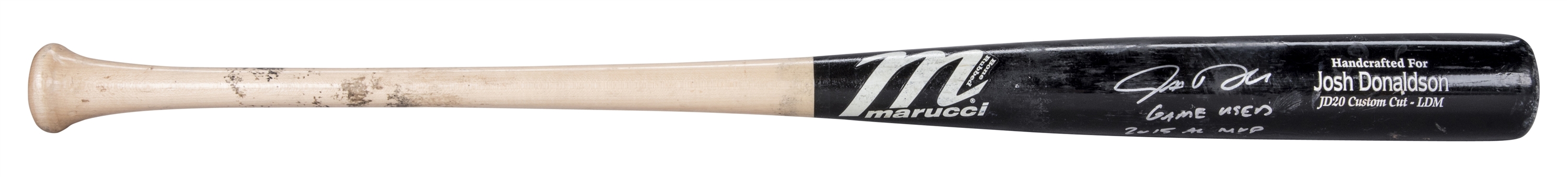 2015 Josh Donaldson Game Used and Signed Marucci JD20 Model Bat (PSA/DNA GU 10)